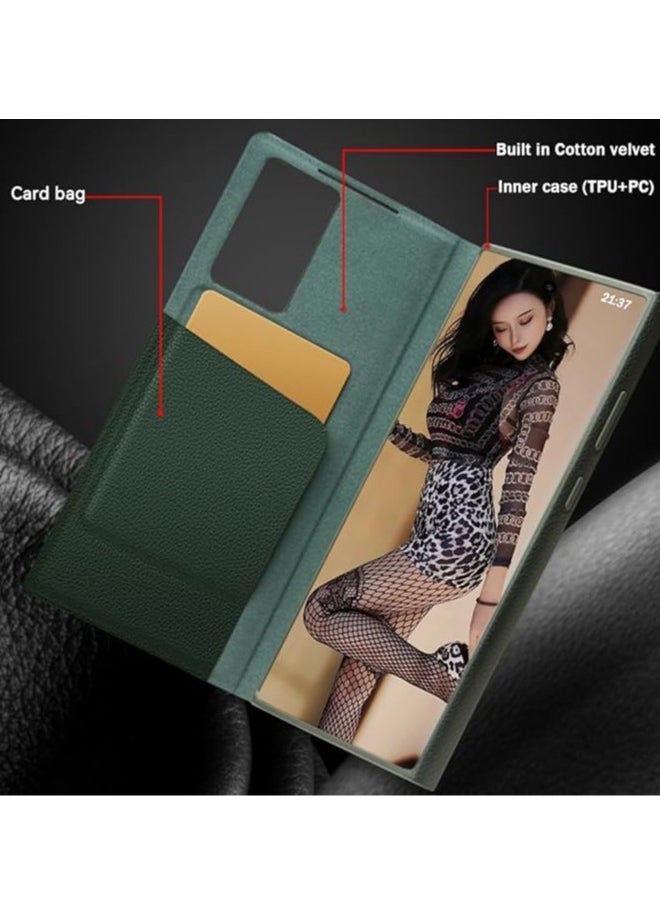 General - Compatible with Samsung Galaxy S24 Ultra Smart Window Case, Flip-Free Answering Smartphone Case - Image 1