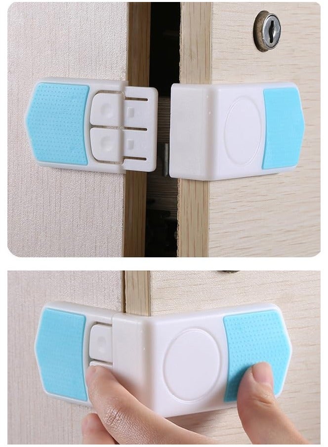 Rubik Self Adhsive Drawer Lock, 2pcs Multi-Purpose Corner Drawer Plsatic Safety Locks, Right Angle - Image 2