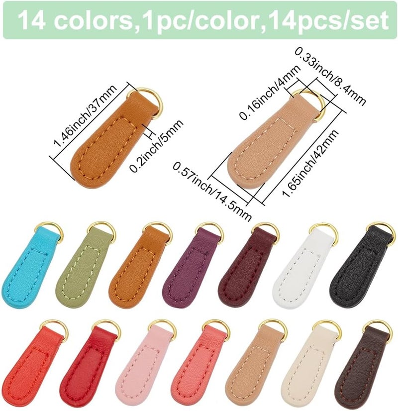 كلاراكو علامات سحّاب جلدية من Klarako، رؤوس سحّاب جلدية، سحّاب بديل، ملحقات إصلاح سحّاب للحقائب وحقائب الظهر والأمتعة وحقائب اليد والملابس والأحذية - Image 2