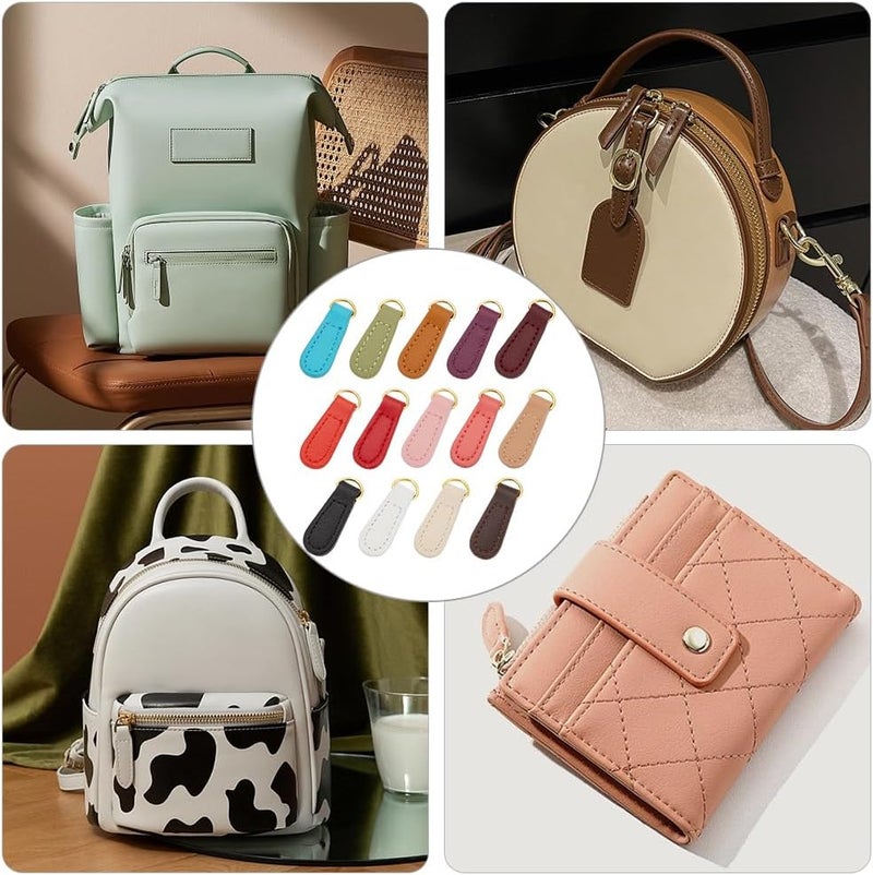 كلاراكو علامات سحّاب جلدية من Klarako، رؤوس سحّاب جلدية، سحّاب بديل، ملحقات إصلاح سحّاب للحقائب وحقائب الظهر والأمتعة وحقائب اليد والملابس والأحذية - Image 5