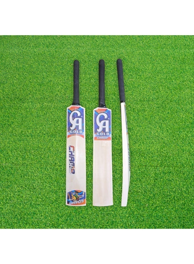 CA Gold Champ Poplar Willow Soft Tennis Ball Cricket Bat Junior Size 4 - Image 1