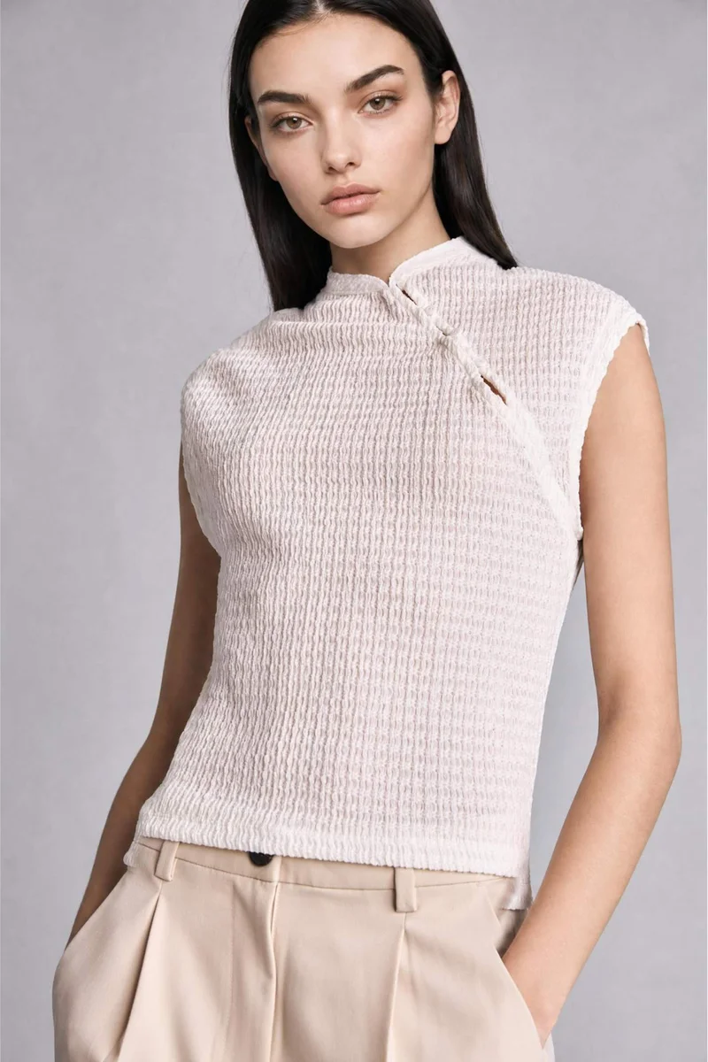 Defacto Slim Fit Half Turtleneck Short Sleeve T-Shirt