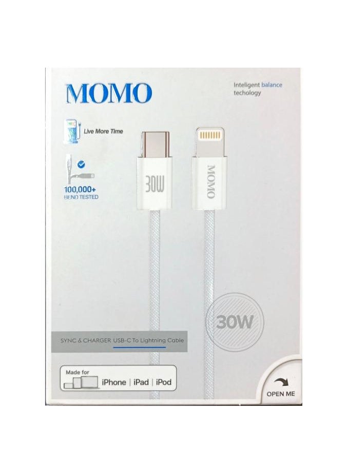 Momo USB Lightning Charger Cable 30W - pzsku/Z6CFC0D500F68171E4EACZ/45/_/1733833603/54ba3ebd-3057-4563-a658-e0b915af4531