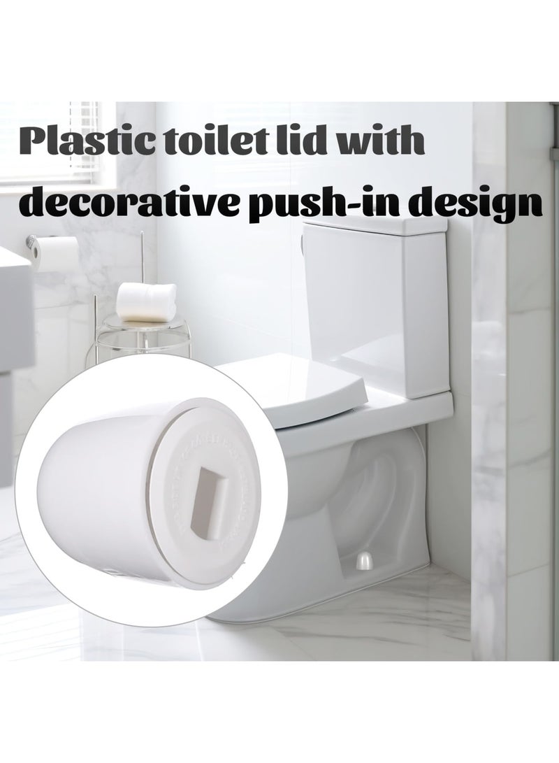 سيوسي 16 Pieces Universal Toilet Bolt Caps, Round Plastic Push-On Toilet Bowl Bolt Covers, 1.44 Inch Height, Easy to Install, Durable and White Toilet Caps for Toilet Bowl Bottom Protection - Image 3