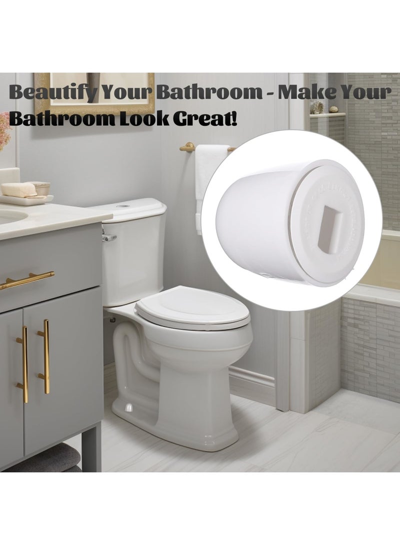 سيوسي 16 Pieces Universal Toilet Bolt Caps, Round Plastic Push-On Toilet Bowl Bolt Covers, 1.44 Inch Height, Easy to Install, Durable and White Toilet Caps for Toilet Bowl Bottom Protection - Image 4