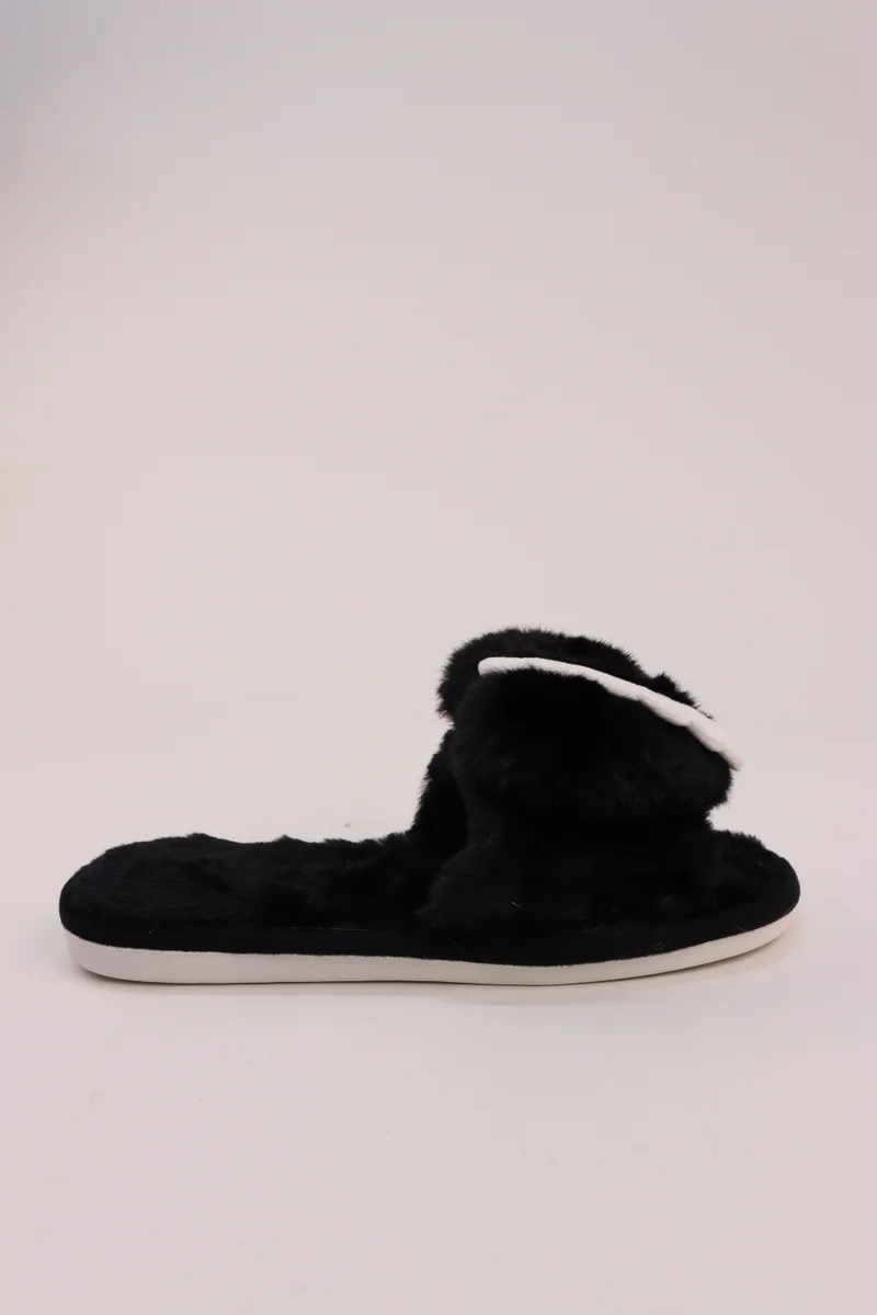 Viny BLACK VINY Women's Plush Fur Home Slippers | Soft Teddy Bear Indoor Slippers | Cozy Carpet Slides for Daily Wear & All-Season Comfort for Women | Best Price UAE