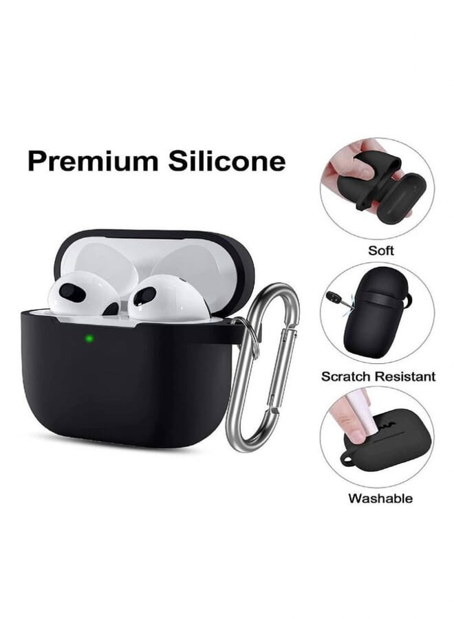 Silicone Protective Case Cover For Apple Airpods 3 3Rd Generation Black