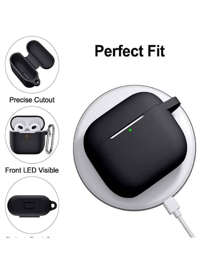Silicone Protective Case Cover For Apple Airpods 3 3Rd Generation Black