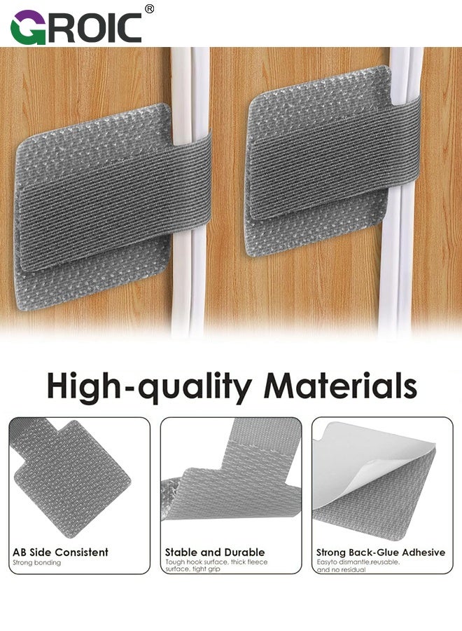 GROIC 30Pcs Reusable Cable Ties, Cable Organizing Under Desk, Adjustable Fastening Hook and Loop Straps Cord, Management Wire Wrap Organizer for Home Office Cables - Image 4