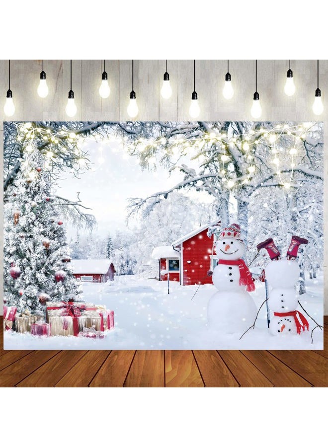LTLYH 10x8ft Christmas Winter Snow Forest Backdrop for Photography Christmas Winter Scene Wonderland Party Decoration Xmas Banner Decor Backdrops 188 - Image 2