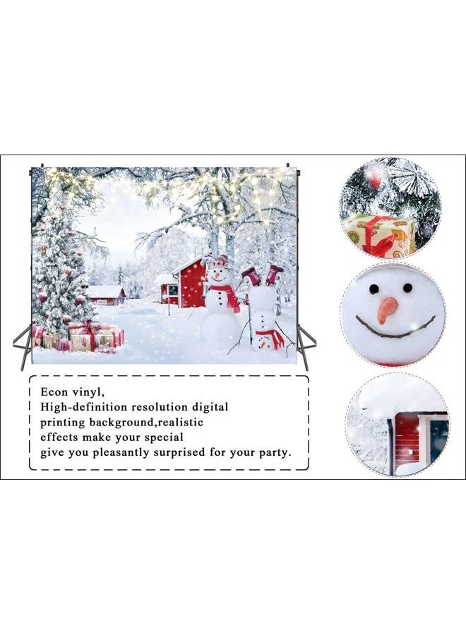 LTLYH 10x8ft Christmas Winter Snow Forest Backdrop for Photography Christmas Winter Scene Wonderland Party Decoration Xmas Banner Decor Backdrops 188 - Image 3