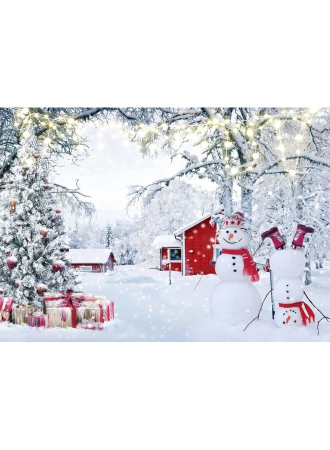 LTLYH 10x8ft Christmas Winter Snow Forest Backdrop for Photography Christmas Winter Scene Wonderland Party Decoration Xmas Banner Decor Backdrops 188 - Image 1