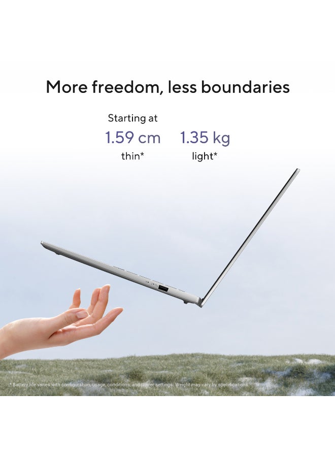 ASUS Vivobook S Laptop With 14-Inch Full HD Display,Intel Core i5-13420H Processor/16GB RAM/512GB SSD/Intel UMA Graphics/Windows 11 Home English Silver - Image 3