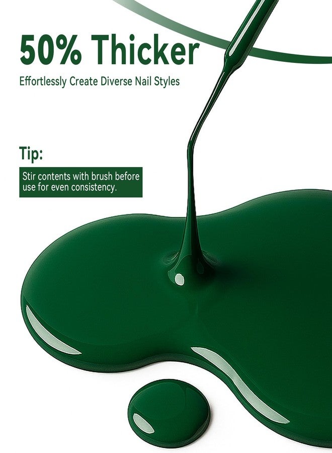 MAYCHAO طلاء أظافر جل مايشاو الأخضر المت swirl، 8 مل لون جل أخضر كلاسيكي لعيد الميلاد مع فرشاة رفيعة مدمجة، علاج ضوء UV لأطراف الأظافر الفرنسية، مانكير DIY في المنزل صالون - Image 2