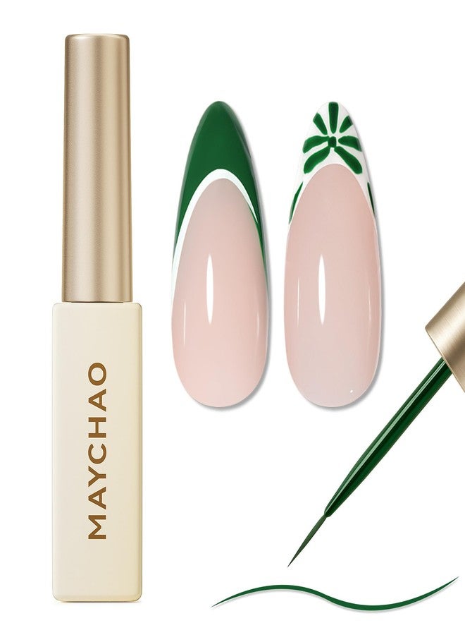 MAYCHAO طلاء أظافر جل مايشاو الأخضر المت swirl، 8 مل لون جل أخضر كلاسيكي لعيد الميلاد مع فرشاة رفيعة مدمجة، علاج ضوء UV لأطراف الأظافر الفرنسية، مانكير DIY في المنزل صالون - Image 1