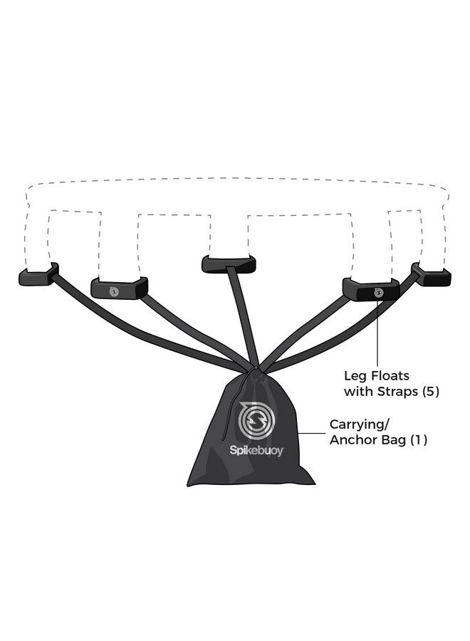 Spikebuoy On Water Accessory Play In The Pool Or At The Beach Use With Standard And Pro Sets Includes Leg Floats And Anchor Bag