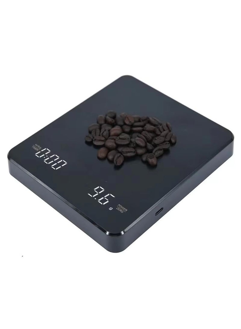 INVEIN Professional Digital Coffee Scale with Hidden LED Display and Timer - Electronic Coffee Scale with USB Type-C Charging - Espresso Scale with 0.1g / 3kg Measurement Range - Image 1