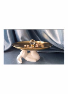 Excefore Ceramic Rabbit Plate,Bunny Cake Stand, Ceramic Dish Cupcake Stand Decorative Dinner Plates for Snacks and Cookies Bunny Cake Tray Sets Dish Gift (Iron Plate Rabbit)  - Image 5