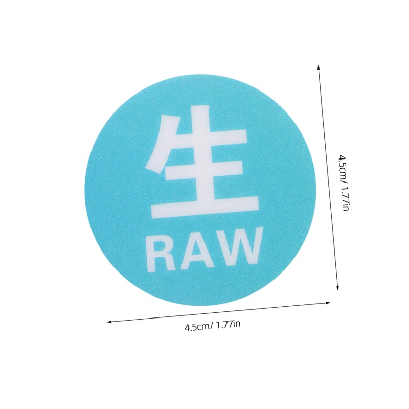 10 Pack Plastic Food Safety Labels for Raw and Cooked Food Separation Reusable Kitchen Decals - Image 3