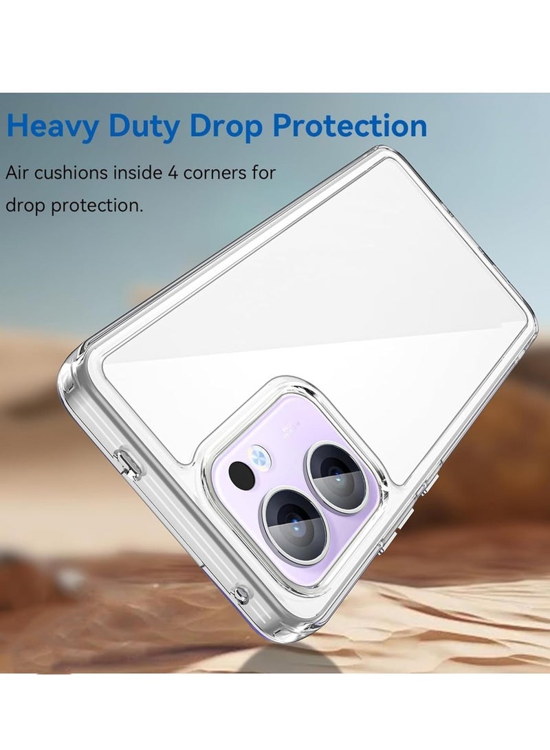 CHAPPELINE Oppo Reno13 F 4G/5G 2025 AIRBAG CASE Series Premium Transparent Airbag Shockproof Anti-Yellowing with Free Iron Plate Case Cover - Clear - Image 5