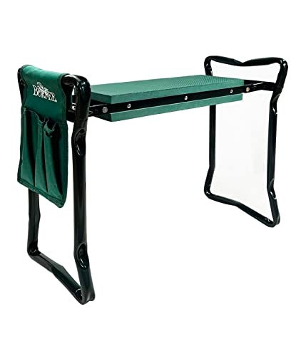 Burpee Multi-Function Garden Kneeler Seat with Padded Cushion and Detachable Tool Bag, Versatile Garden Stool with Foldable Frame, Ideal for Outdoor Gardening Enthusiasts (Green) - Image 1