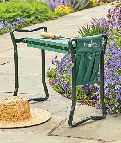 Burpee Multi-Function Garden Kneeler Seat with Padded Cushion and Detachable Tool Bag, Versatile Garden Stool with Foldable Frame, Ideal for Outdoor Gardening Enthusiasts (Green) - Image 3