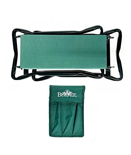 Burpee Multi-Function Garden Kneeler Seat with Padded Cushion and Detachable Tool Bag, Versatile Garden Stool with Foldable Frame, Ideal for Outdoor Gardening Enthusiasts (Green) - Image 2