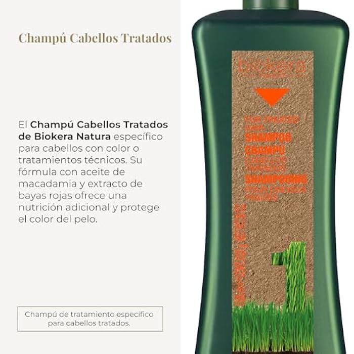 Salerm Biokera Natura Shampoo for Treated Hair, 1000 Milliliter - Image 2