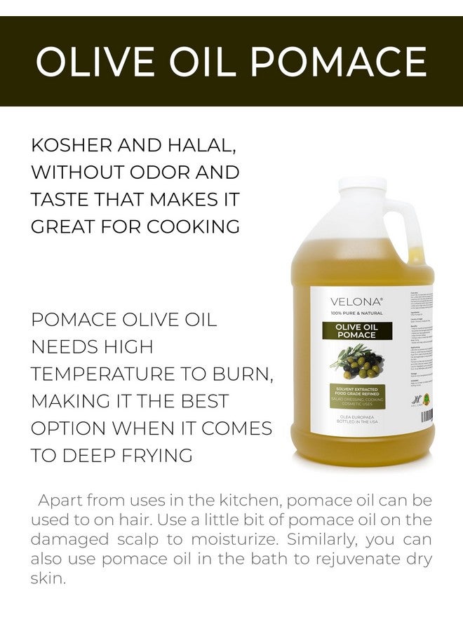velona Olive Pomace Oil 64 Fl Oz | 100% Pure and Natural Carrier Oil | Refined | Cooking, Skin, Hair, Body & Face Moisturizing | Use Today - Enjoy Results - Image 2