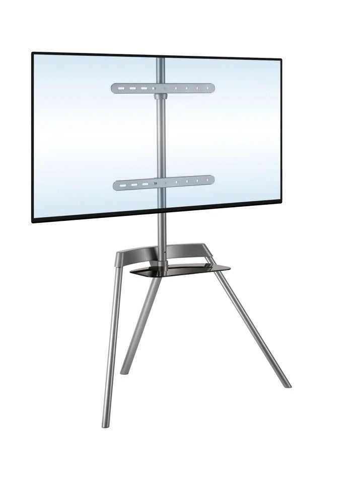 Hamood, Kickstand Style Studio TV Floor Stand with Glass Shelf Bringing Style & Function to Your Living Space - Image 3