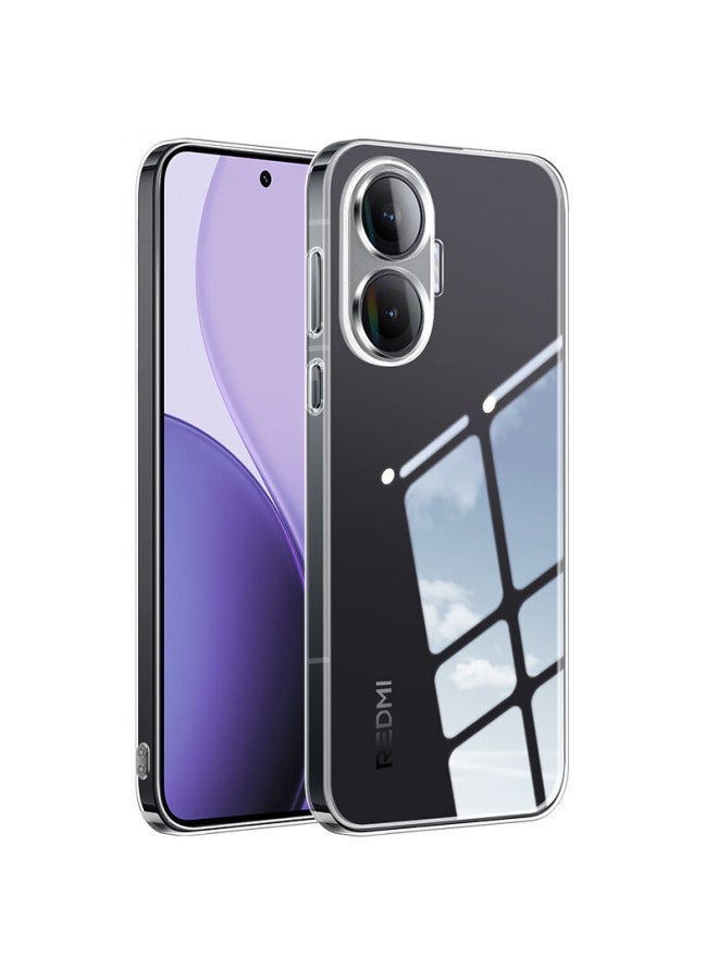 Freeson Phone Case For Oppo Reno14, Simple And Slim Full Protection Shockproof Clear Tpu Soft Shell (With Ring Holder), Transparent