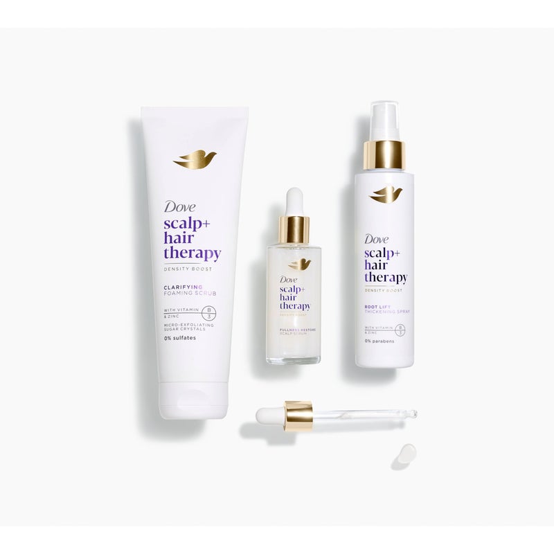 Dove Density Boost Clarifying Foaming Scrub Scalp + Hair Therapy for gentle scalp exfoliation, with Vitamin B3, Zinc and 0% sulfates, 9 oz - Image 5