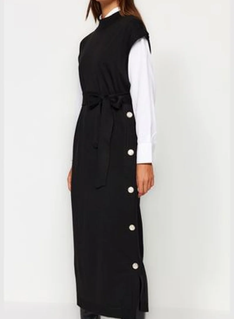 trendyol Black Plain Thessaloniki Knitwear TCTAW24UV00038