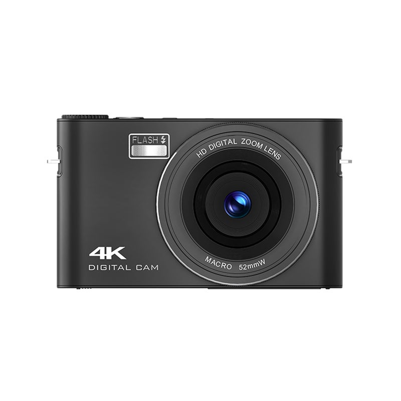4K Digital Camera: 64MP Photo, 18X Digital Zoom, Auto Focus, 3.0 Inch Touch Panel, Built-in Flash, 1500mAh Rechargeable Battery - MP3 Music Function, Multiple Shooting Modes for Teens and Kids - Image 1