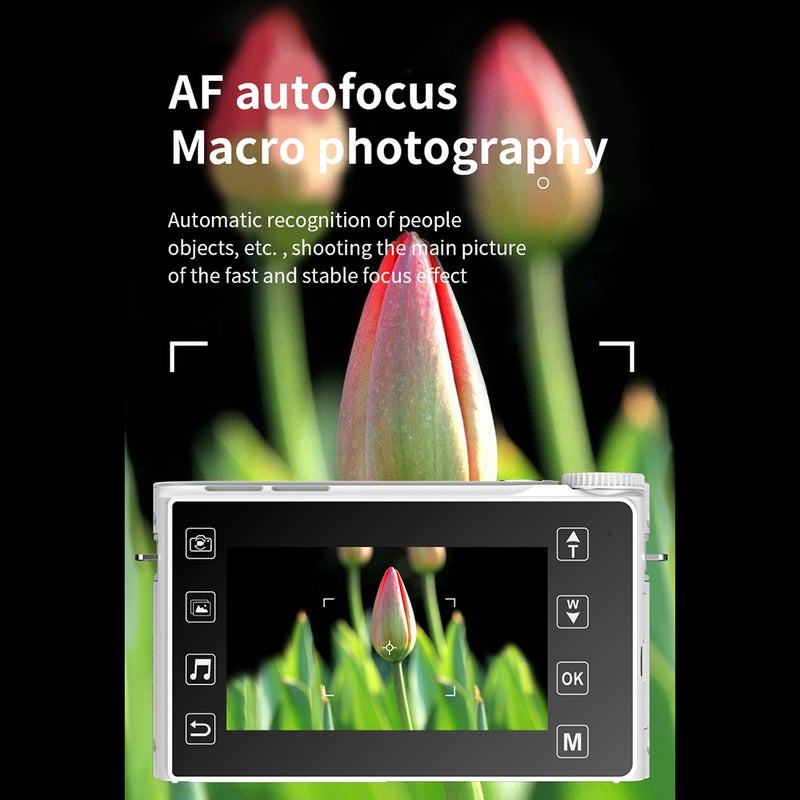 4K Digital Camera: 64MP Photo, 18X Digital Zoom, Auto Focus, 3.0 Inch Touch Panel, Built-in Flash, 1500mAh Rechargeable Battery - MP3 Music Function, Multiple Shooting Modes for Teens and Kids - Image 5