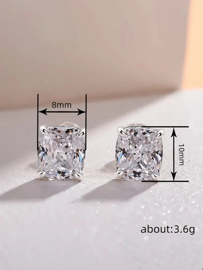Styli  Cushion Cut Stud Earrings for Women | Best Price UAE