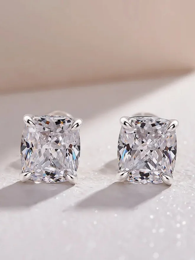 Styli  Cushion Cut Stud Earrings for Women | Best Price UAE