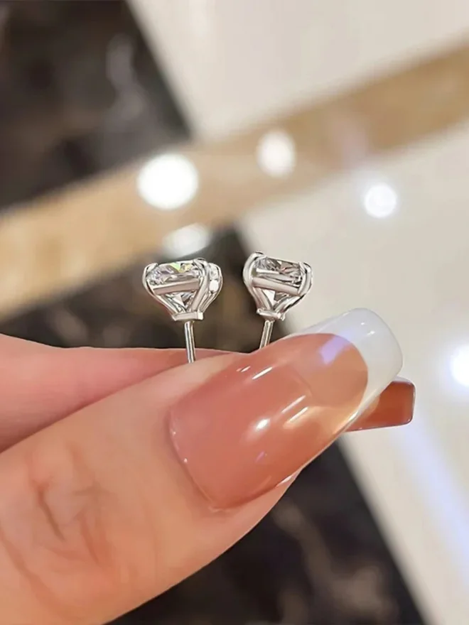 Styli  Cushion Cut Stud Earrings for Women | Best Price UAE