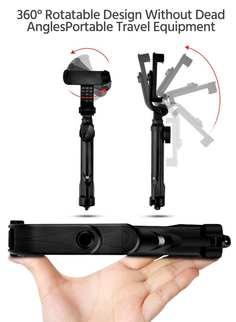 Selfie Stick Tripod with Wireless Remote, Aluminum Portable Lightweight Travel Tripod for Video Recording - Image 3
