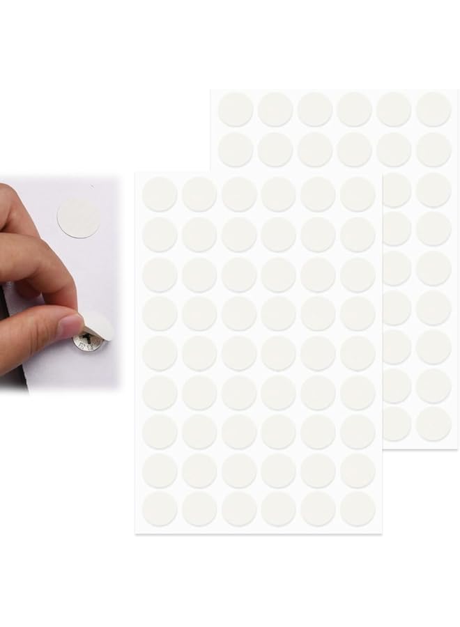 The Bros 108pcs Screw Hole Stickers White, 21mm Furniture Hole Covers Self Adhesive Ugly Screw Hole Sticker Screw Caps Cover for Wood Furniture, Cabinet, Wardrobe, Cupboard, Shelve Plate - Image 1