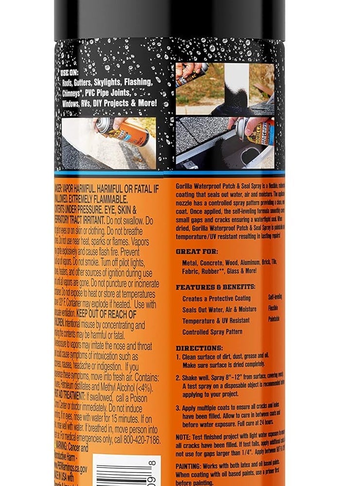 Gorilla رذاذ غوريلا المقاوم للماء ومانع التسرب - 16 أونصة أسود - Image 2