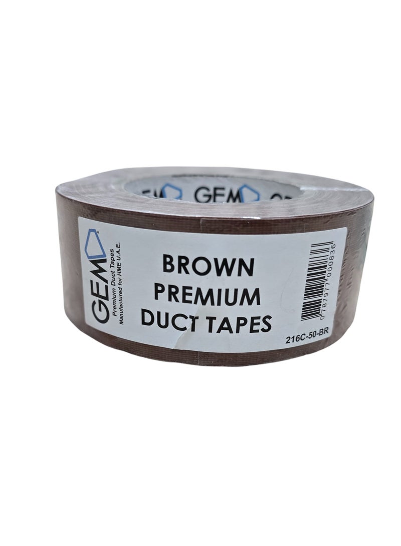 GEM - Premium Duct/Cloth Tapes 50mmx25M (BROWN) - Image 1