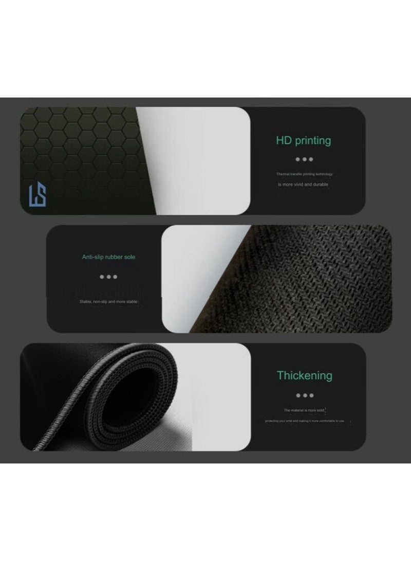 Jingke Oversized 31.5 x 11.8 x 0.12 inch Gaming Mouse Pad, Thickened, Precision Lock Edge, Gift Box Barrier Black - Image 4