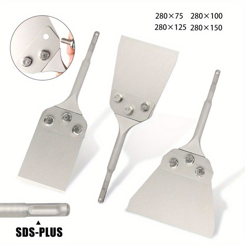 SDS Plus Floor Chisel 280x100mm Electric Hammer Tile Scraper Round Handle - Image 1