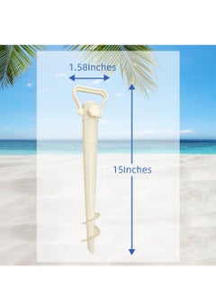 SYOSI Beach Tent and Umbrella Sand Anchor, 2 Pcs Plastic Sun Shelter Stand Holder, Ground Anchors for Camping, Hiking, Canopy, Rain Tarps, Tent Stakes  - Image 5
