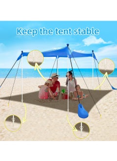 SYOSI Beach Tent and Umbrella Sand Anchor, 2 Pcs Plastic Sun Shelter Stand Holder, Ground Anchors for Camping, Hiking, Canopy, Rain Tarps, Tent Stakes  - Image 2