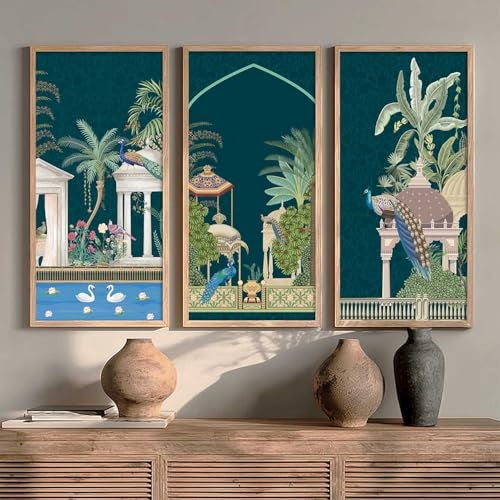 kotart - Painting for wall Decoration |Traditional Indian Art Pichwai Wall Décor Paintings | Traditional Indian Art Pichwai Wall Décor Paintings Set of 3 (10X19 INCH, C) - Image 3
