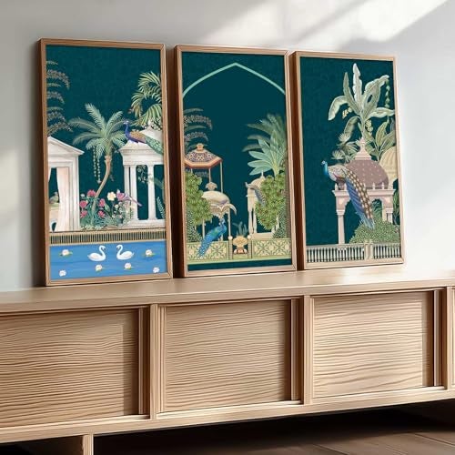 kotart - Painting for wall Decoration |Traditional Indian Art Pichwai Wall Décor Paintings | Traditional Indian Art Pichwai Wall Décor Paintings Set of 3 (10X19 INCH, C) - Image 1