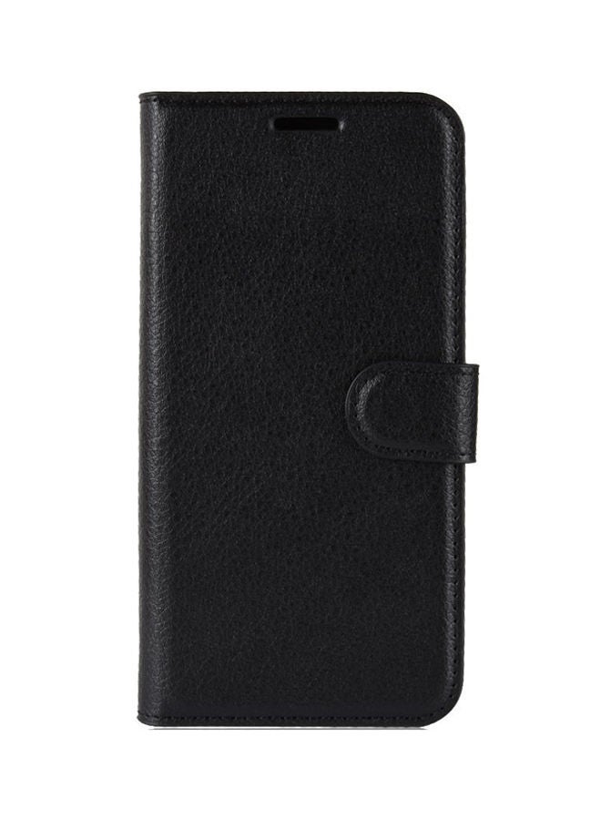 NIBEMINENT Leather Wallet Case Cover With Kickstand And Card Slot For Huawei Mate 20 Pro Black  - Image 1