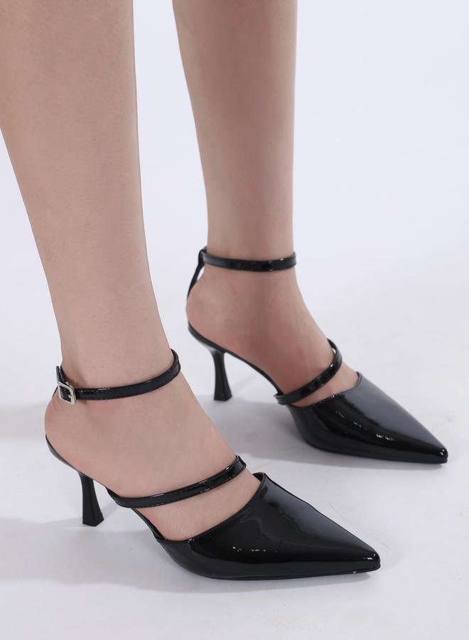 سنيك ايه بيك صندل بكعب رفيع ومقدمة مدببة - Image 1